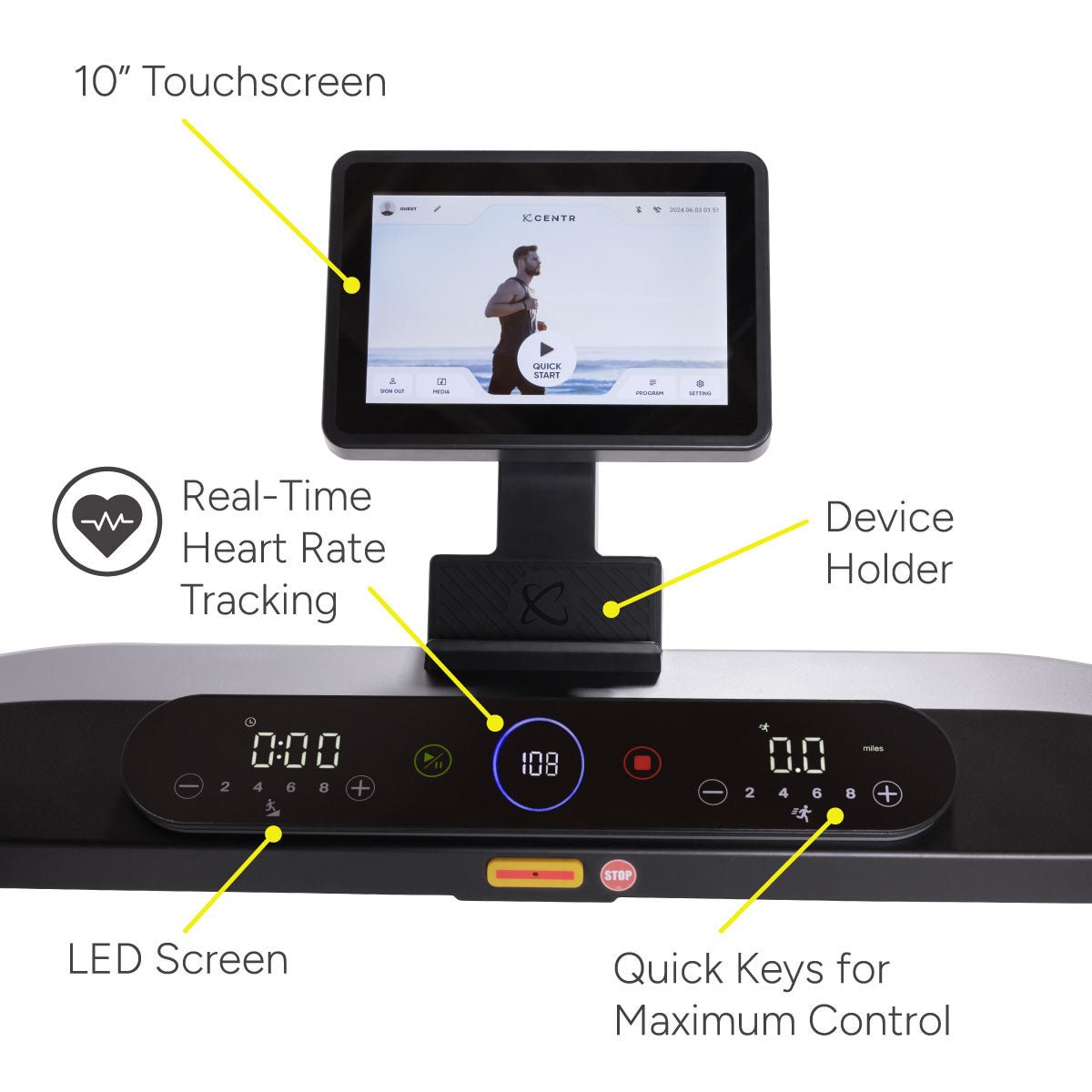 Centr Runr-S Treadmill with 10" Screen