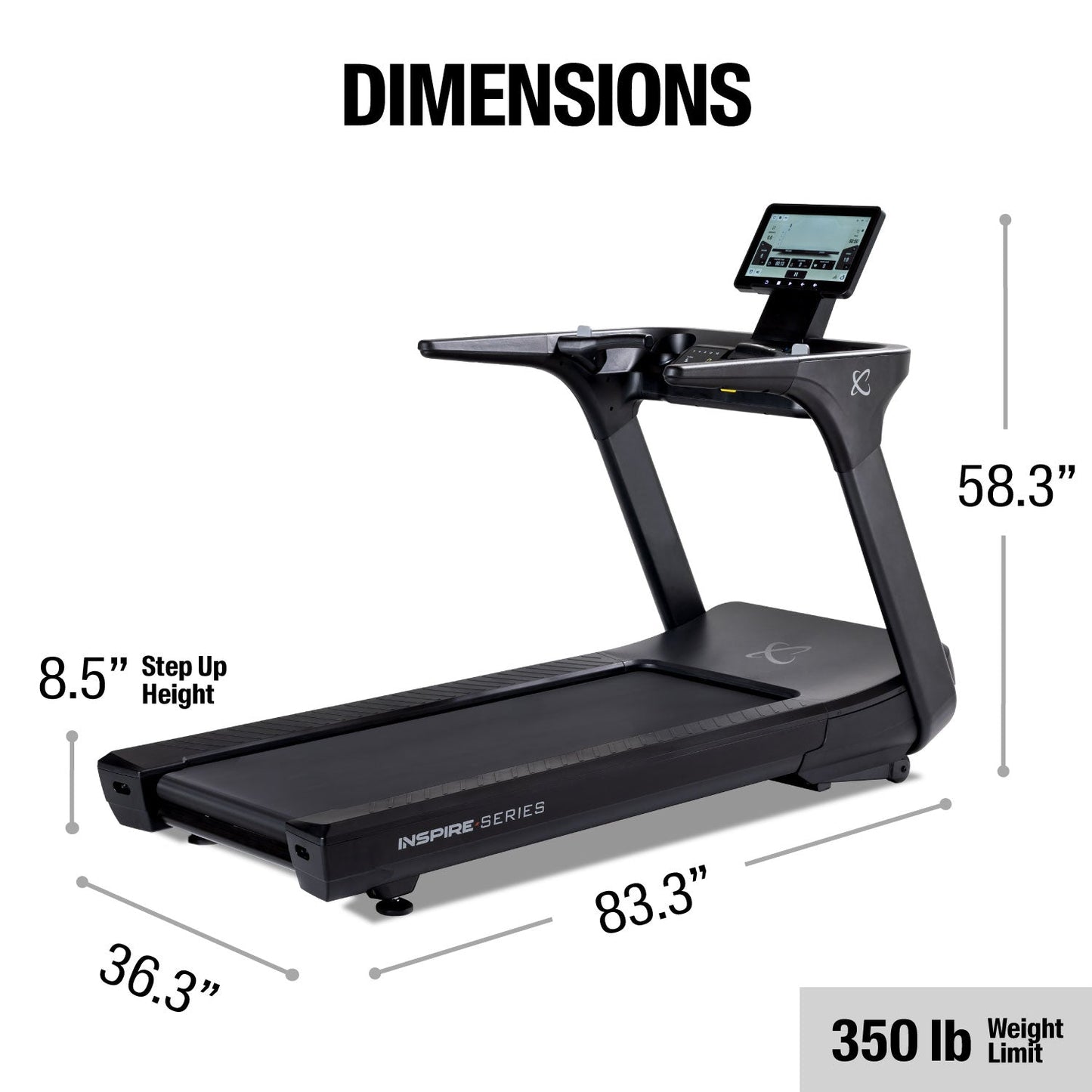 Inspire Series T7s Treadmill with 15.6" Screen