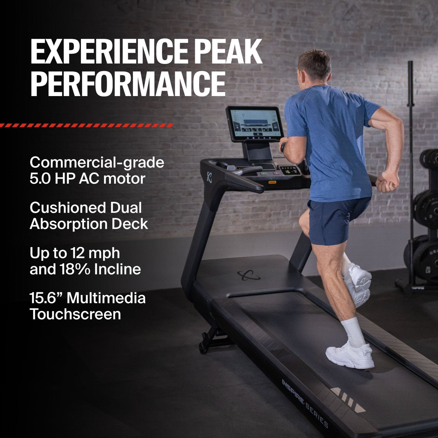 Inspire Series T7s Treadmill with 15.6" Screen